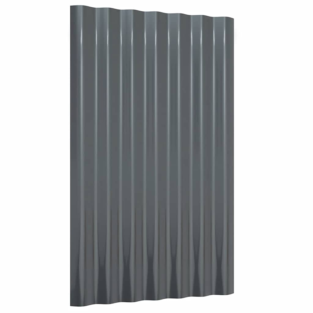 12 db antracitszürke horganyzott acél tetőpanel 60x36 cm