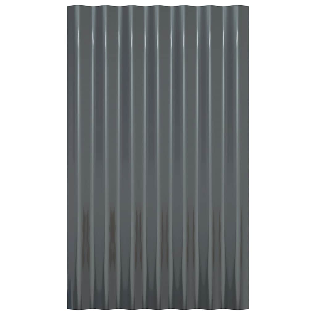 12 db antracitszürke horganyzott acél tetőpanel 60x36 cm