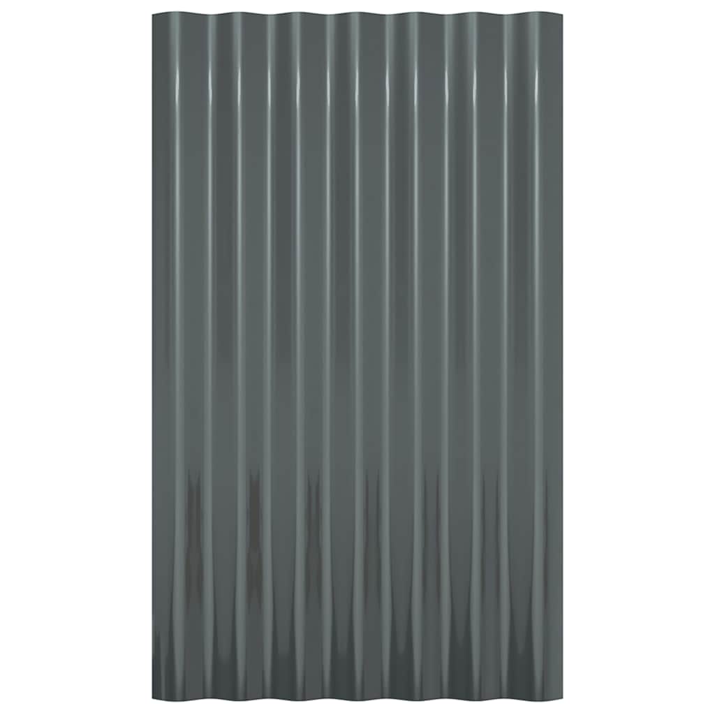36 db antracitszürke horganyzott acél tetőpanel 60x36 cm