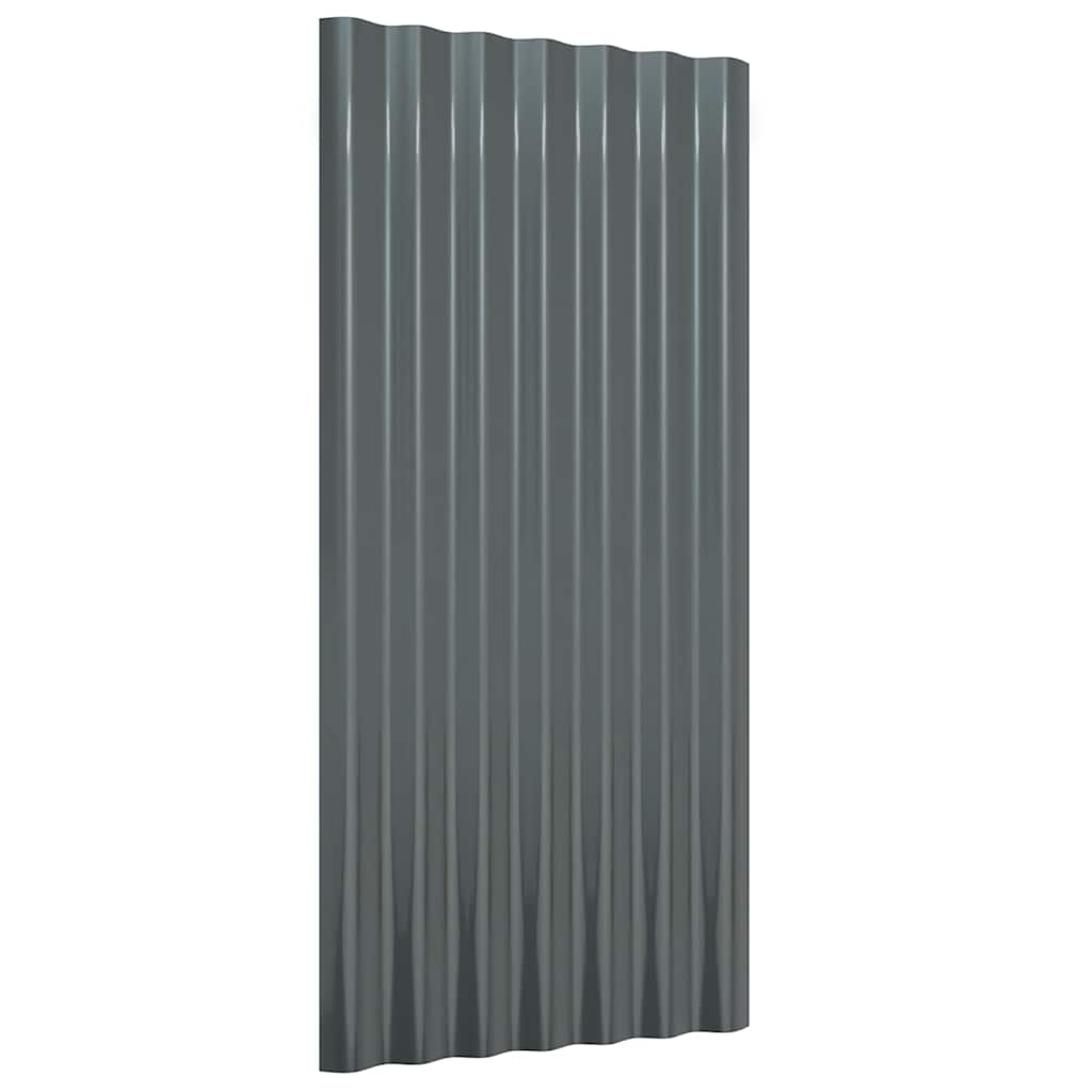 36 db antracitszürke horganyzott acél tetőpanel 80x36 cm