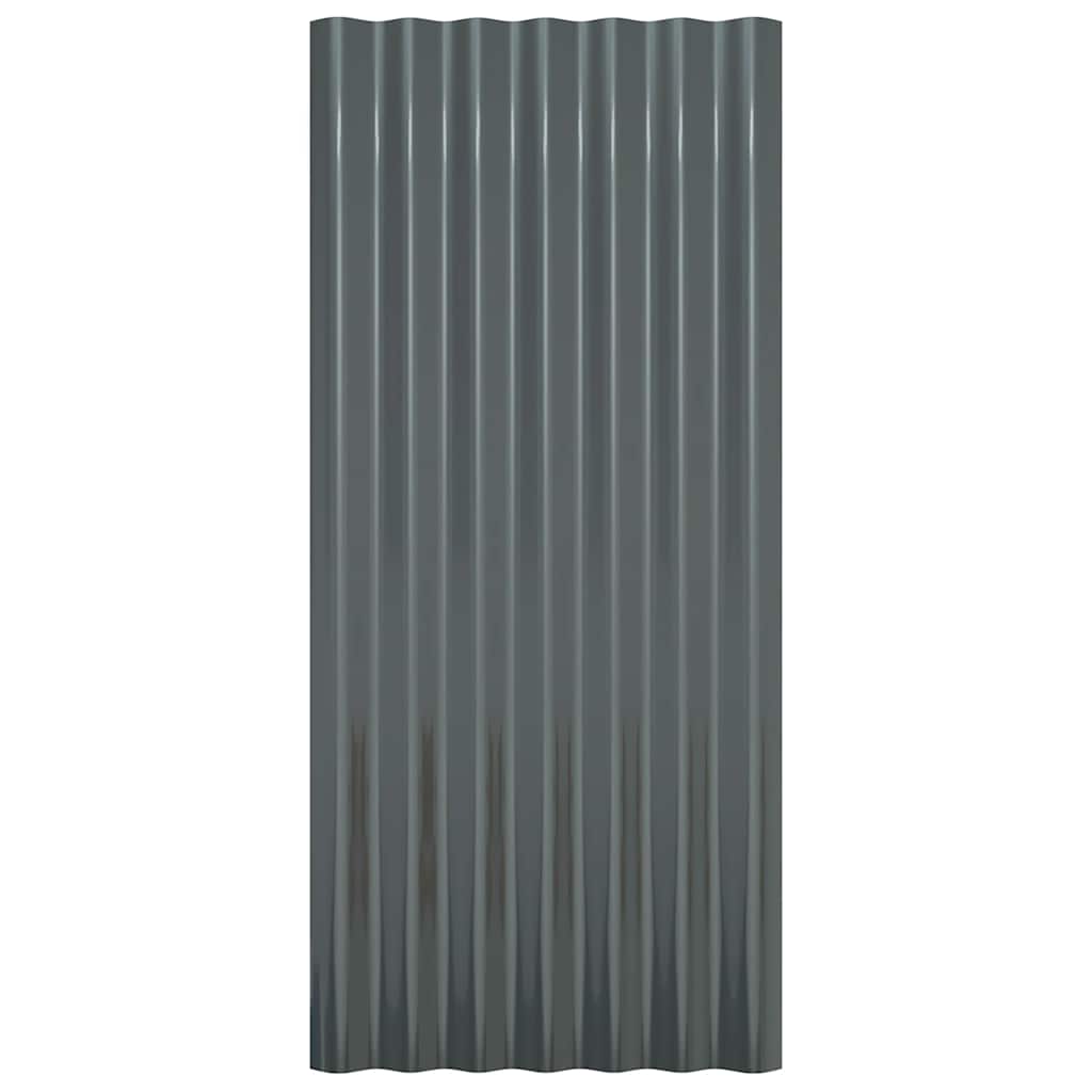 36 db antracitszürke horganyzott acél tetőpanel 80x36 cm