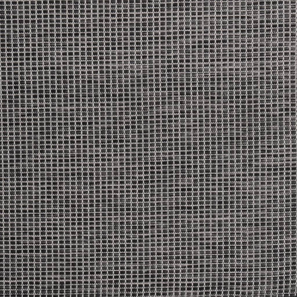 Szürke lapos szövésű kültéri szőnyeg 80 x 150 cm