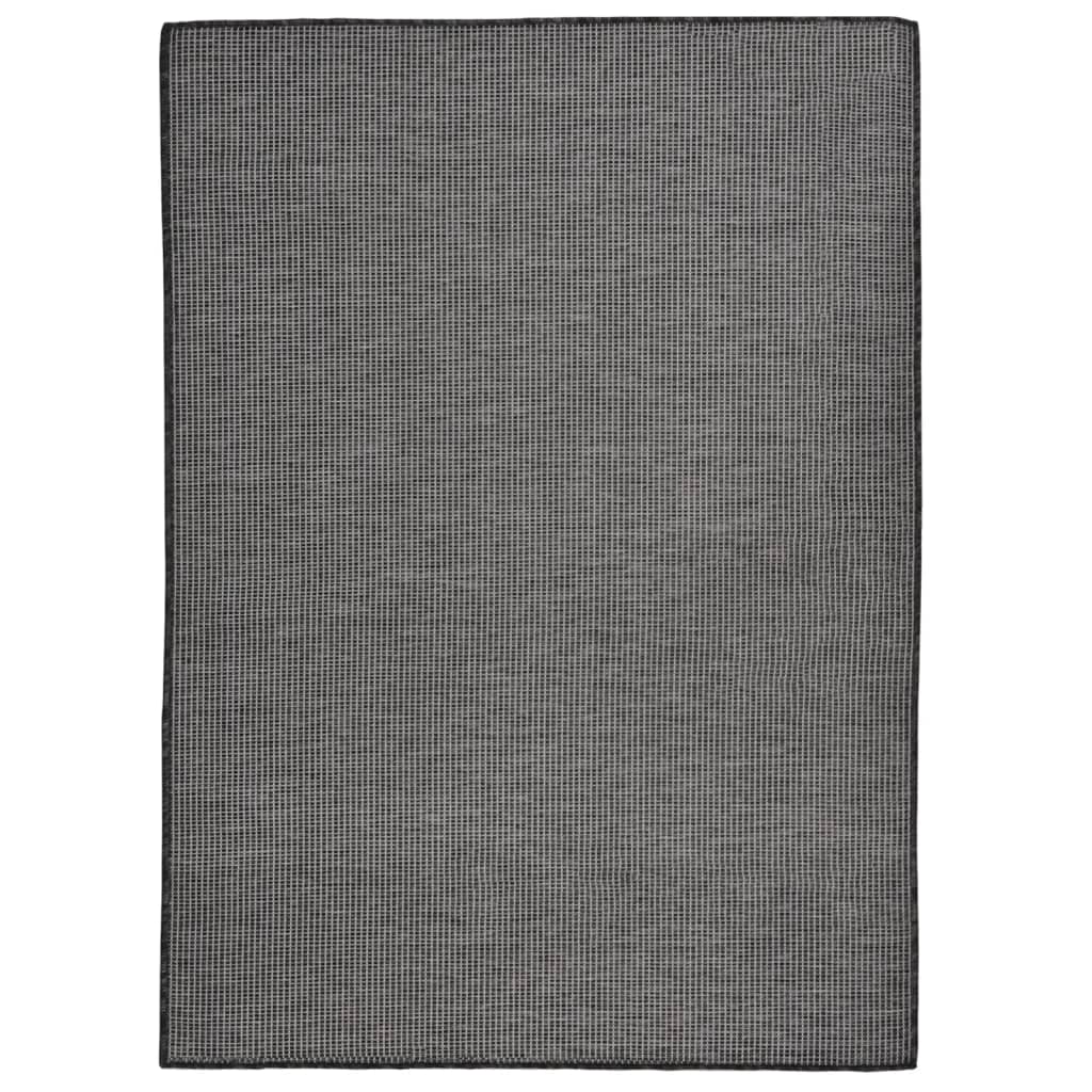 Szürke lapos szövésű kültéri szőnyeg 200 x 280 cm