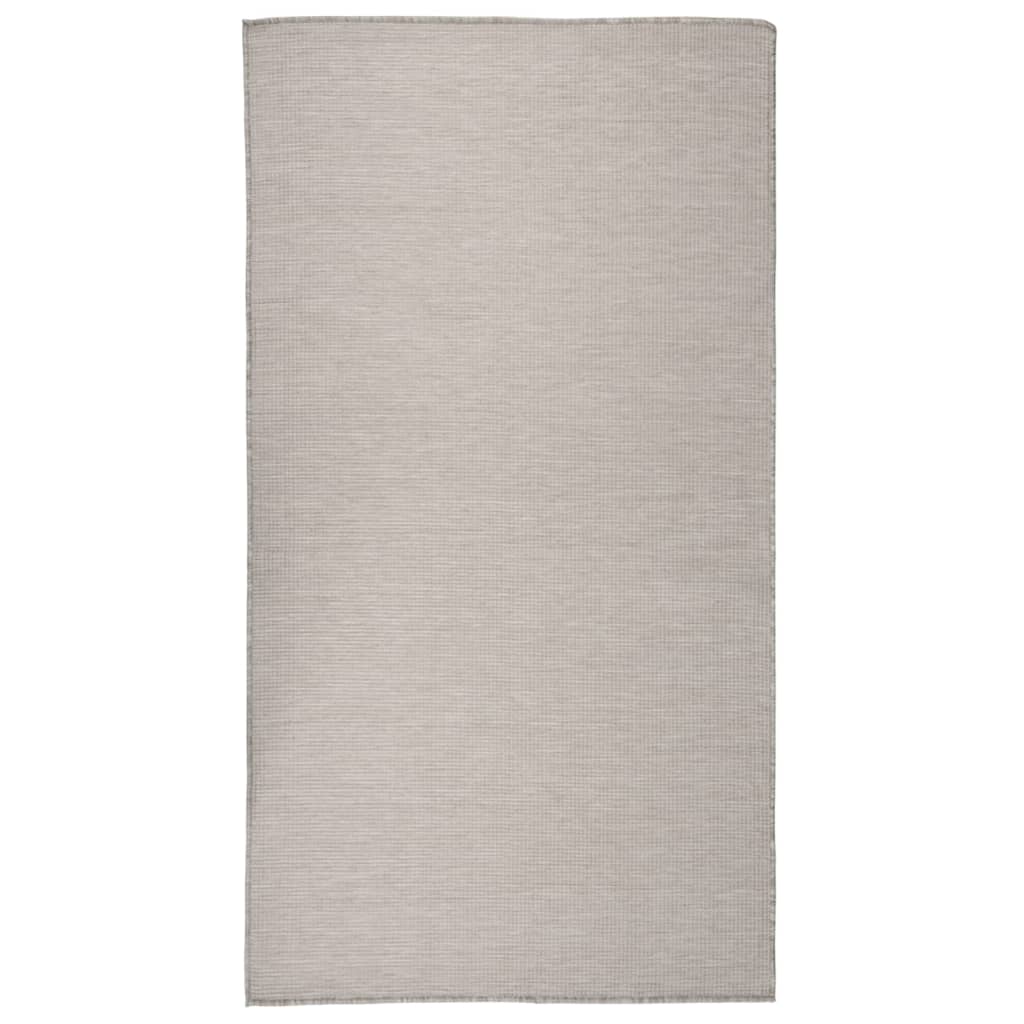 Világosszürke lapos szövésű kültéri szőnyeg 80 x 150 cm