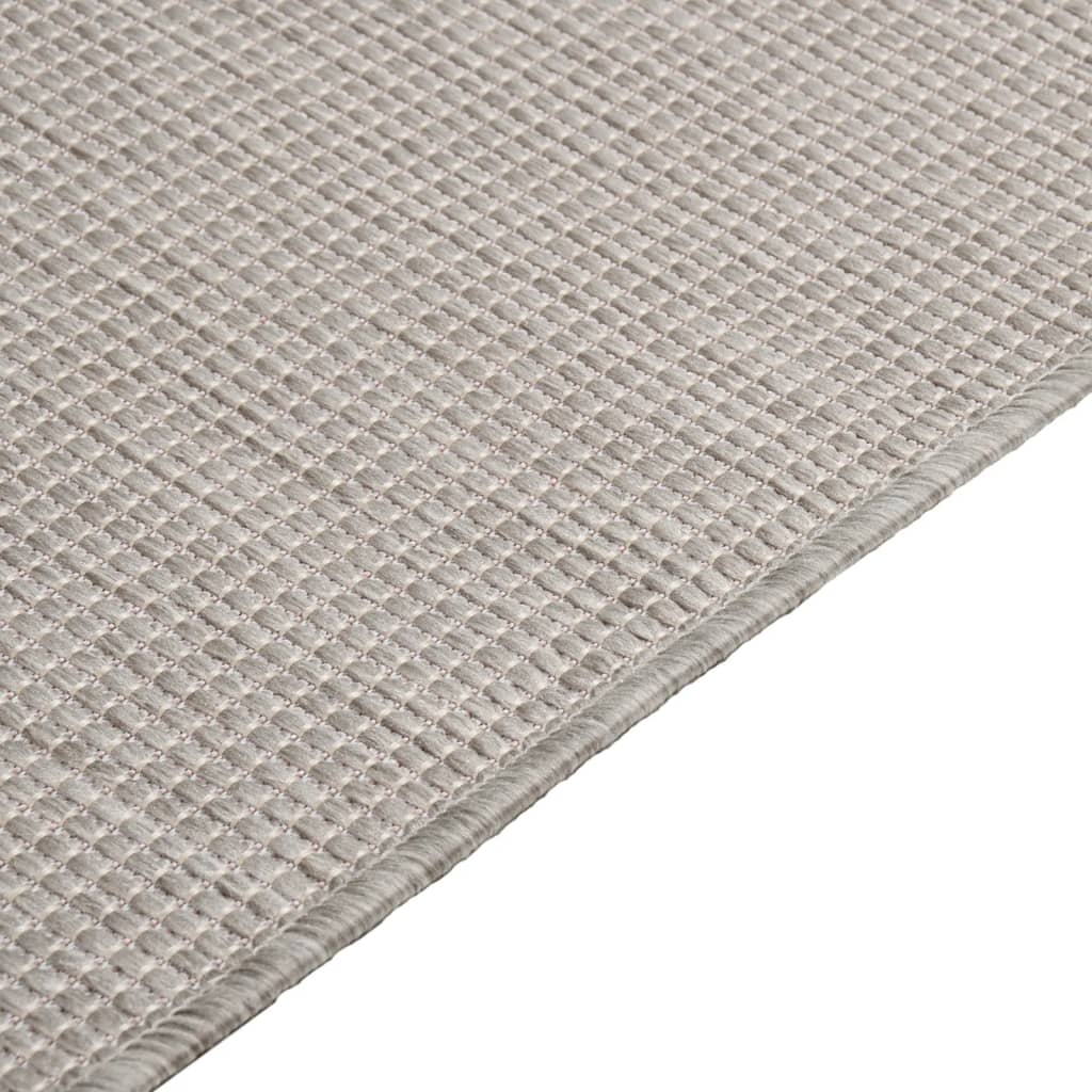 Világosszürke lapos szövésű kültéri szőnyeg 80 x 150 cm