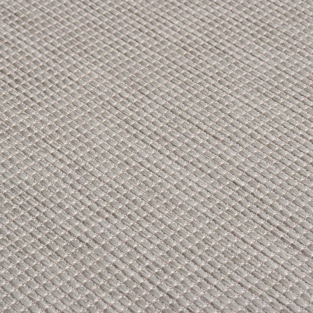 Világosszürke lapos szövésű kültéri szőnyeg 200 x 280 cm