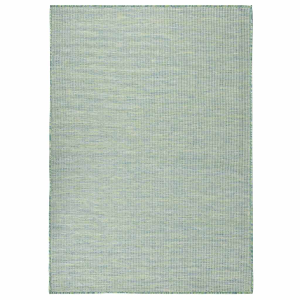 Türkizkék lapos szövésű kültéri szőnyeg 200 x 280 cm