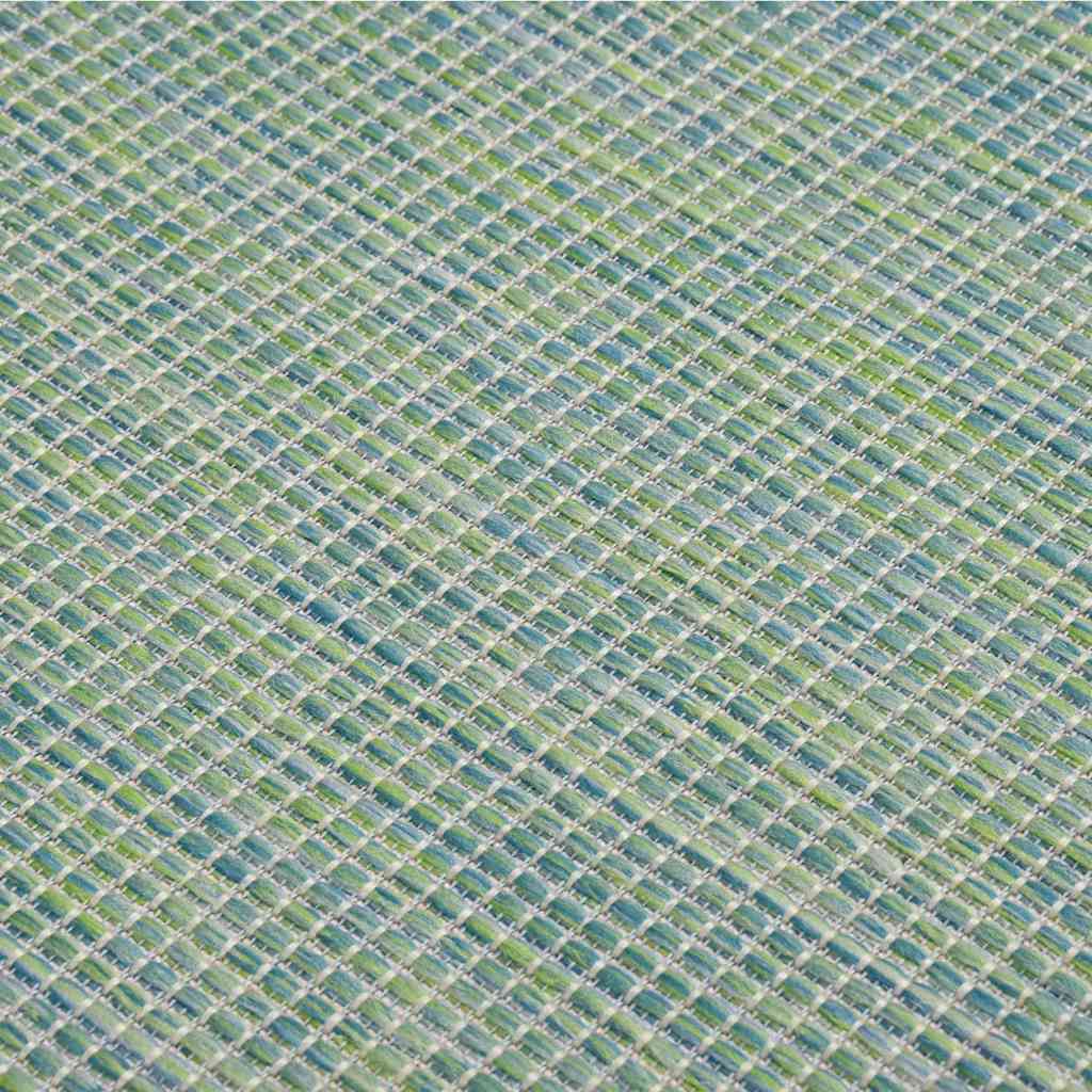 Türkizkék lapos szövésű kültéri szőnyeg 200 x 280 cm