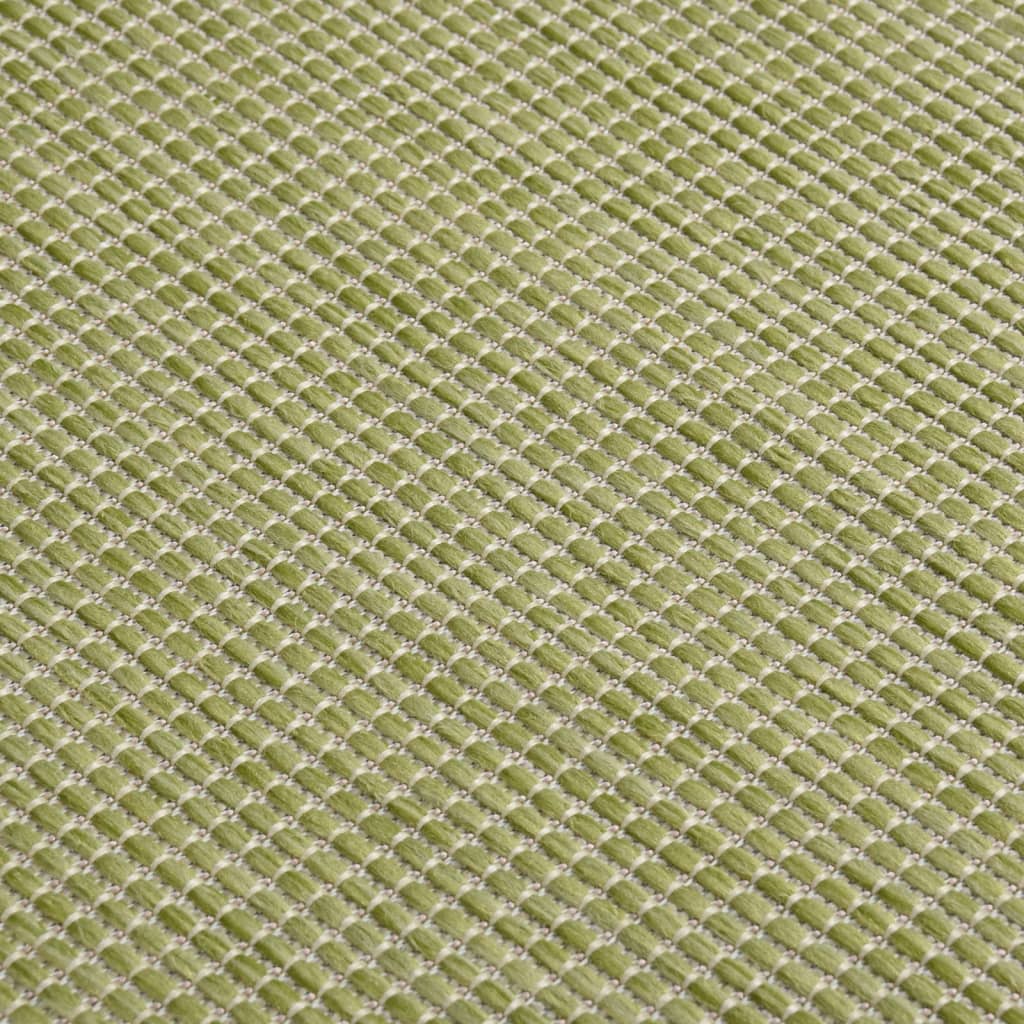 Zöld lapos szövésű kültéri szőnyeg 80 x 250 cm