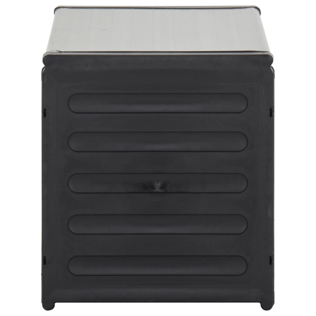 Szürke kerti szemetesláda 85 x 34 x 40 cm