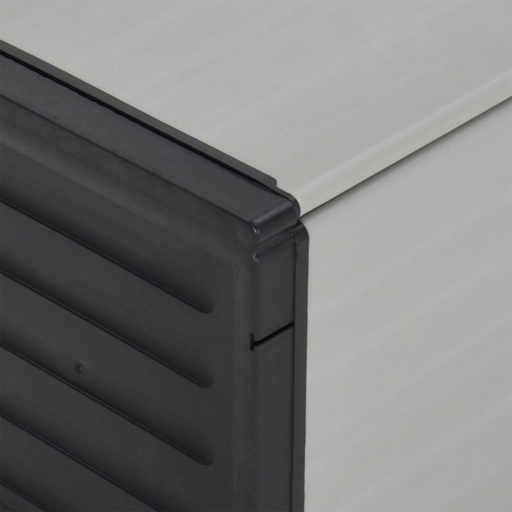 Szürke kerti szemetesláda 85 x 34 x 40 cm