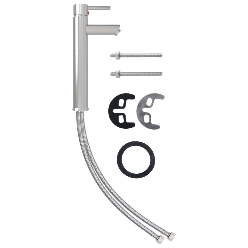 Edzett üveg mosdókagyló csapteleppel és leeresztőszeleppel