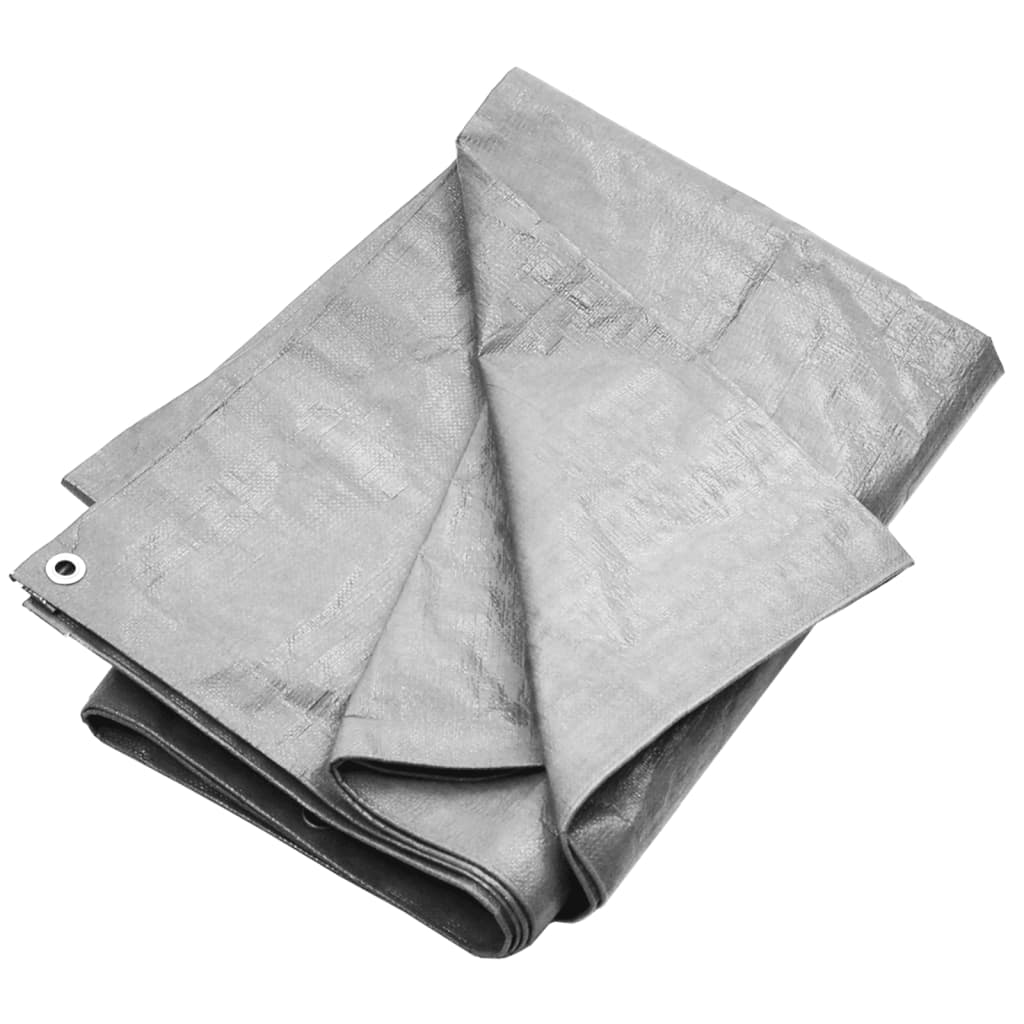 Szürke hdpe takaróponyva 180 g/m² 3 x 6 m