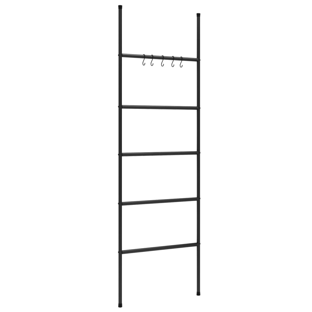 5 szintes fekete vas törölközőtartó létra 58 x 175 cm 5 szintes fekete vas törölközőtartó létra 58 x 175 cm