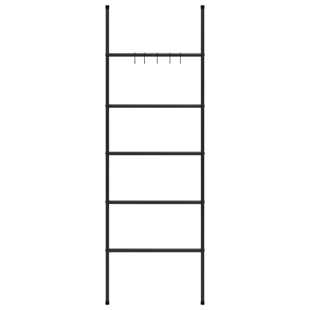5 szintes fekete vas törölközőtartó létra 58 x 175 cm 5 szintes fekete vas törölközőtartó létra 58 x 175 cm