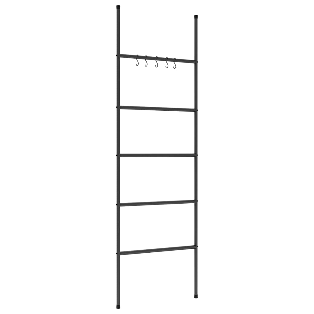 5 szintes fekete vas törölközőtartó létra 58 x 175 cm 5 szintes fekete vas törölközőtartó létra 58 x 175 cm