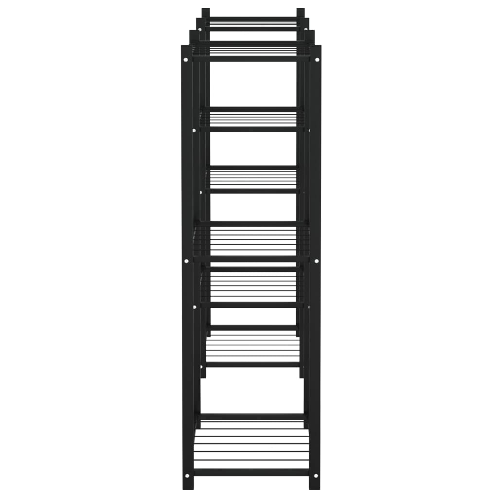 Fekete vas virágtartó állvány 83 x 25 x 80 cm