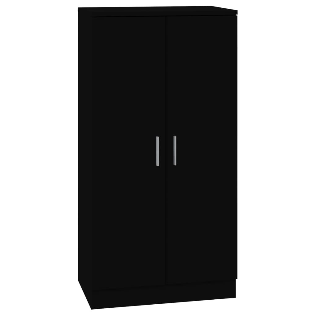 Fekete szerelt fa cipősszekrény 55 x 35 x 108 cm Fekete szerelt fa cipősszekrény 55 x 35 x 108 cm