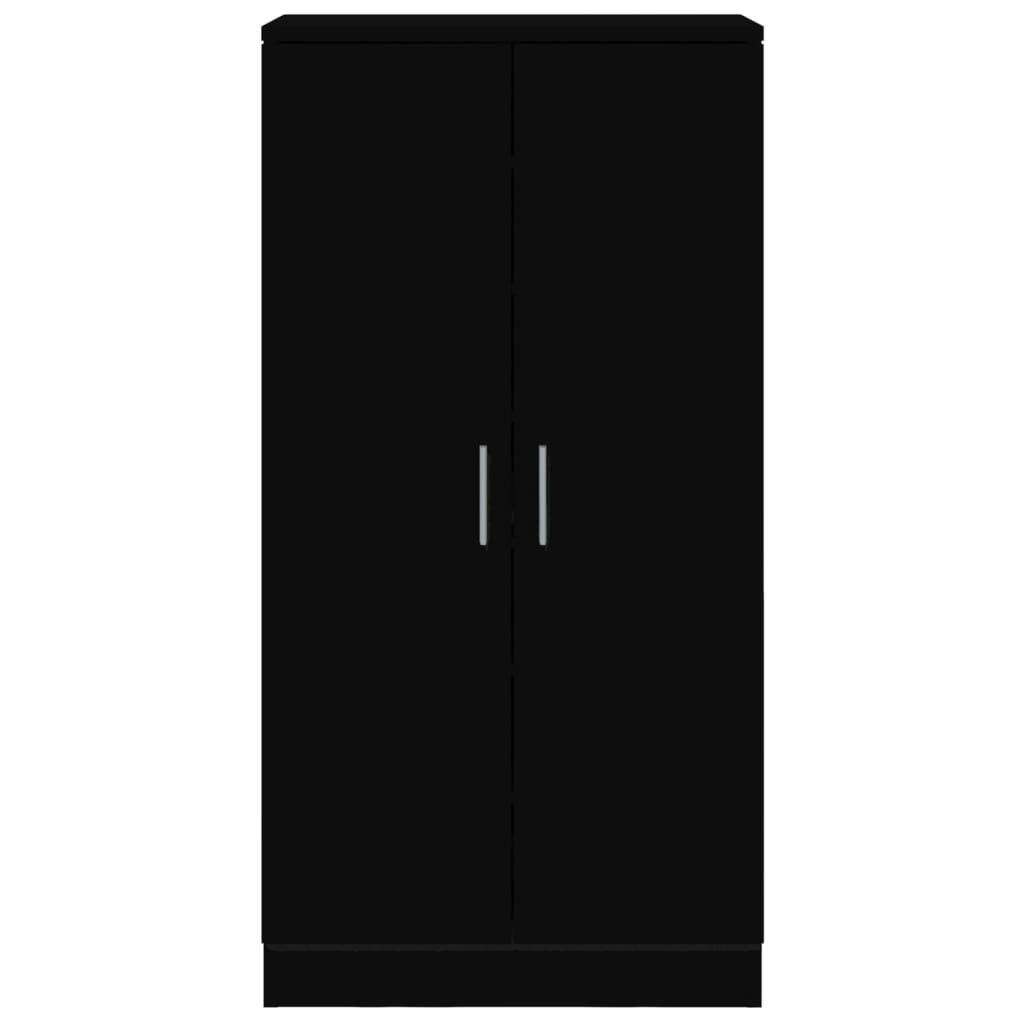 Fekete szerelt fa cipősszekrény 55 x 35 x 108 cm Fekete szerelt fa cipősszekrény 55 x 35 x 108 cm