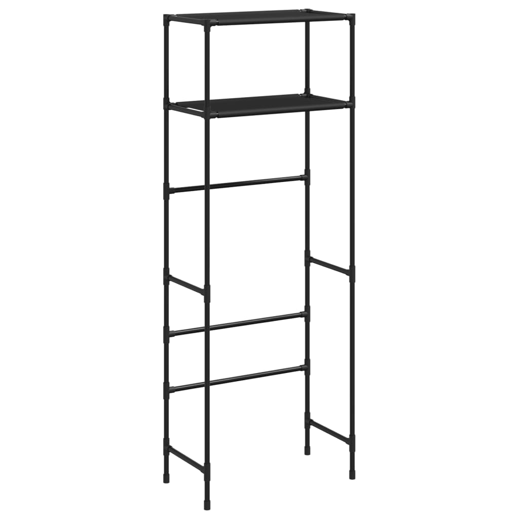 2 szintes fekete vas wc feletti tárolóállvány 53,5x28x143 cm 2 szintes fekete vas wc feletti tárolóállvány 53,5x28x143 cm