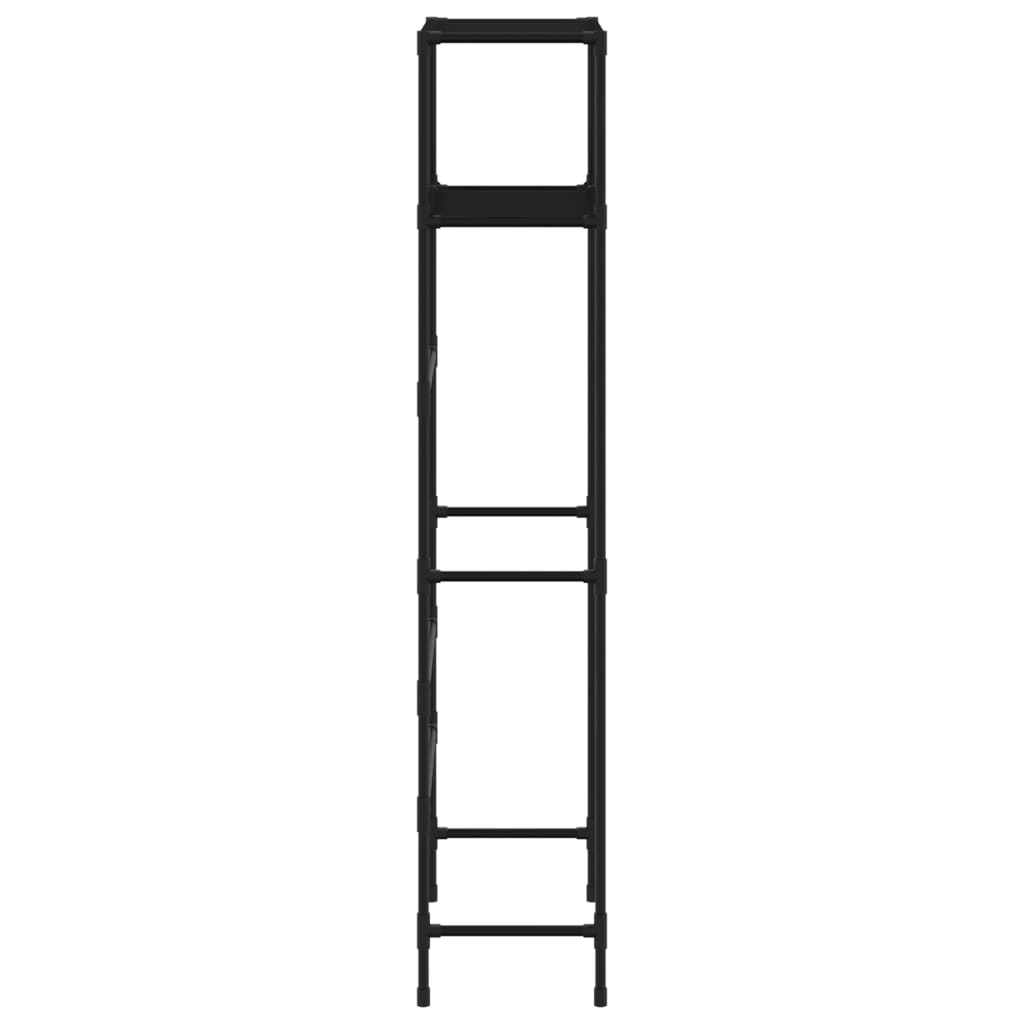 2 szintes fekete vas wc feletti tárolóállvány 53,5x28x143 cm 2 szintes fekete vas wc feletti tárolóállvány 53,5x28x143 cm