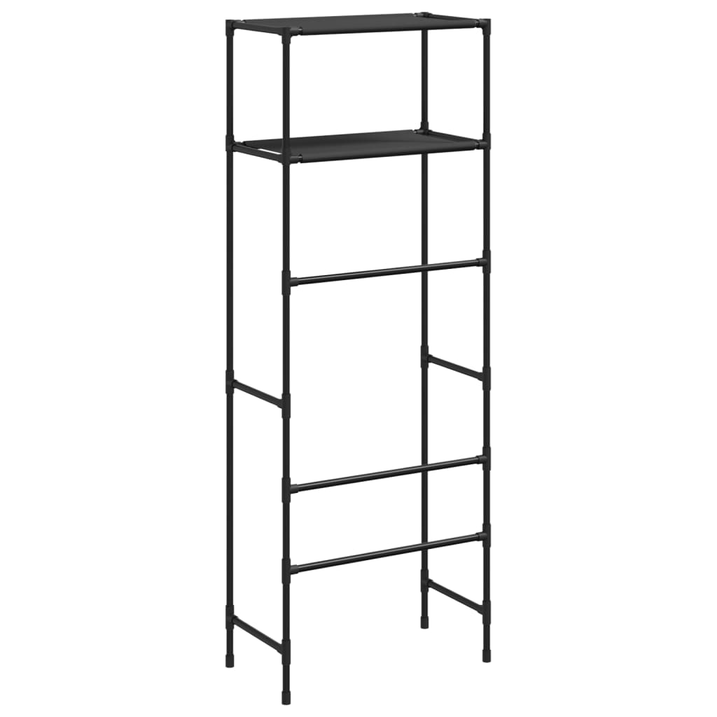 2 szintes fekete vas wc feletti tárolóállvány 53,5x28x143 cm 2 szintes fekete vas wc feletti tárolóállvány 53,5x28x143 cm