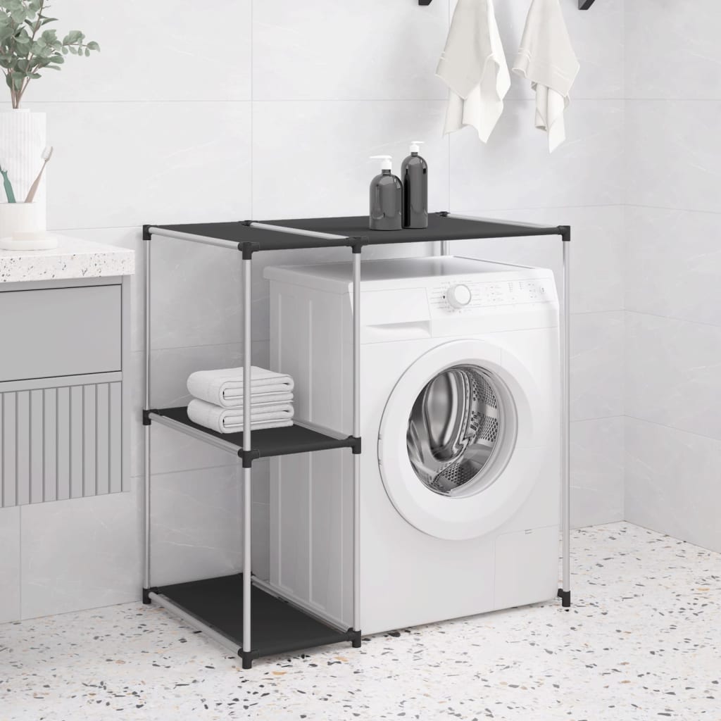2 szintes fekete mosógép feletti tárolóállvány 87x55x90,5 cm 2 szintes fekete mosógép feletti tárolóállvány 87x55x90,5 cm