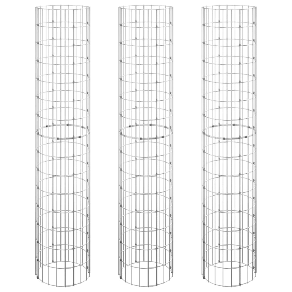3 db kör alakú horganyzott acél gabion magaságyás ø30 x 150 cm