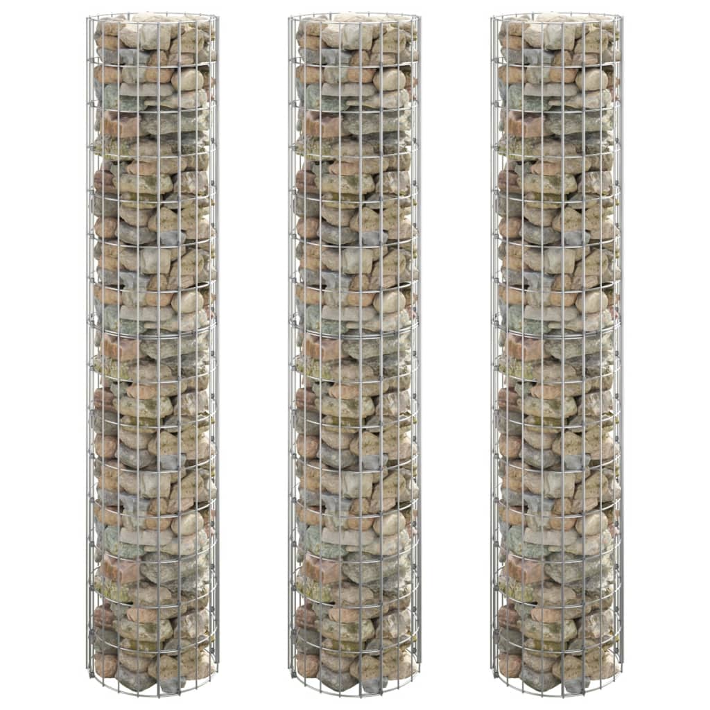 3 db kör alakú horganyzott acél gabion magaságyás ø30 x 150 cm
