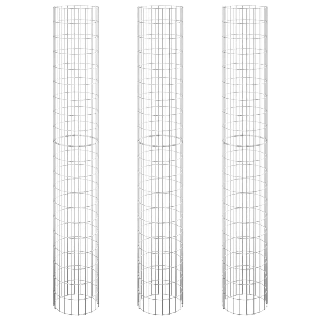 3 db kör alakú horganyzott acél gabion magaságyás ø30 x 200 cm
