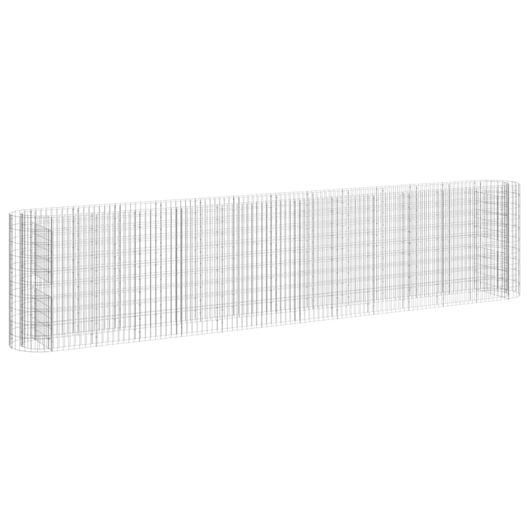 Horganyzott vas gabion magaságyás 470x50x100 cm