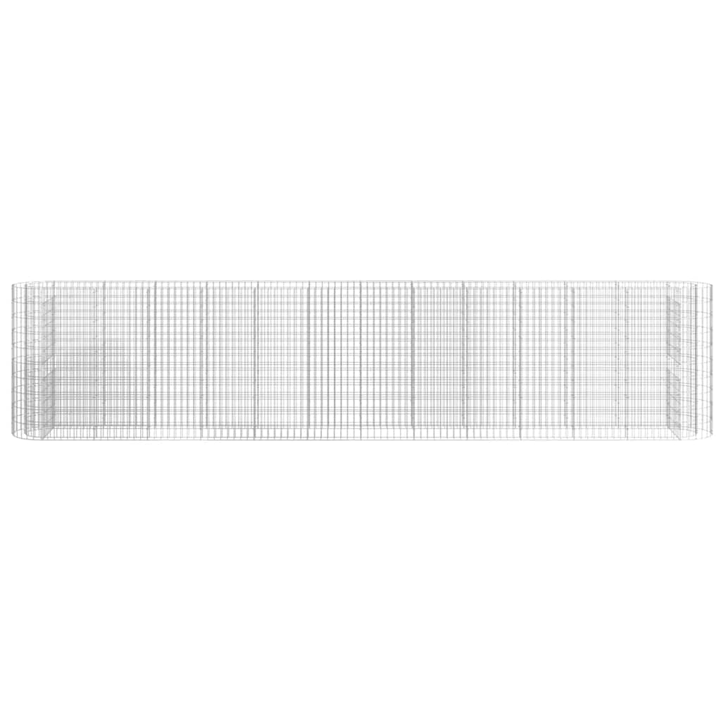Horganyzott vas gabion magaságyás 470x50x100 cm