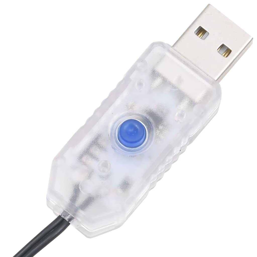Színes pasztell fényű pvc led-füzér 400 led-del 40 m