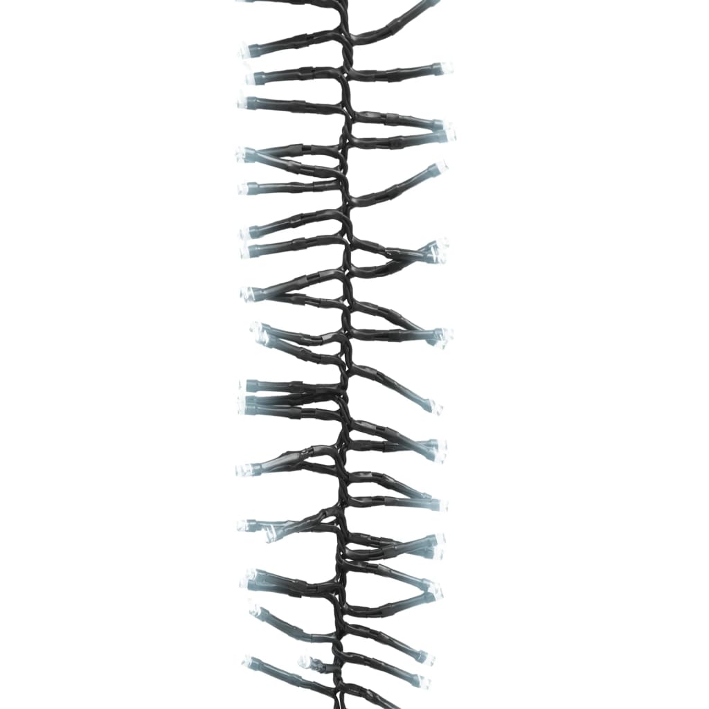 Hideg fehér fényű fürtös pvc led-szalag 400 led-del 7,4 m