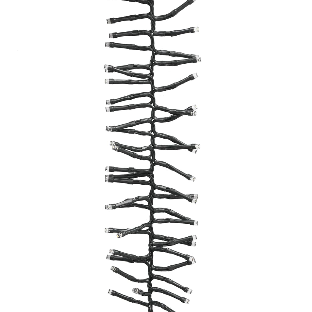 Hideg fehér fényű fürtös pvc led-szalag 400 led-del 7,4 m