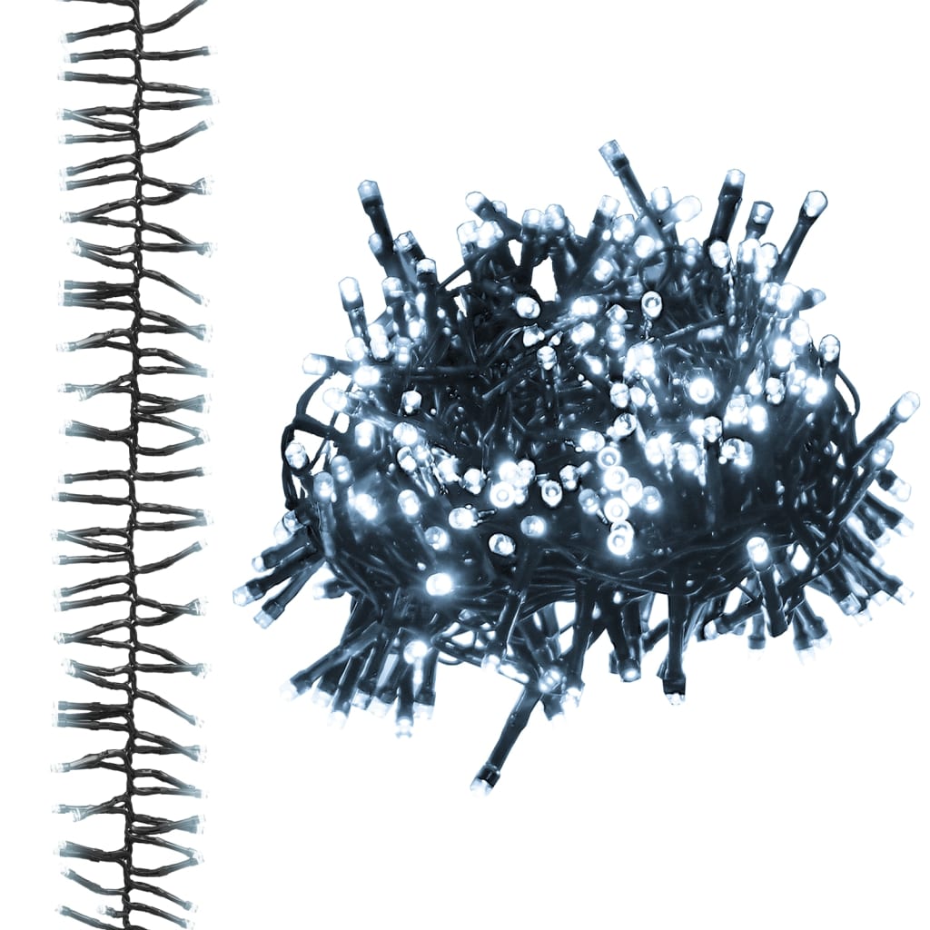 Hideg fehér fényű fürtös pvc led-szalag 3000 led-del 23 m