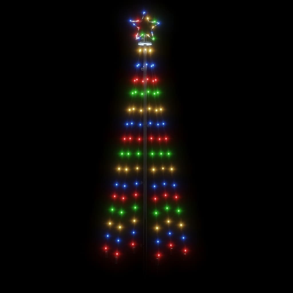 Színes fényű karácsonyfa tüskével 108 led-del 180 cm