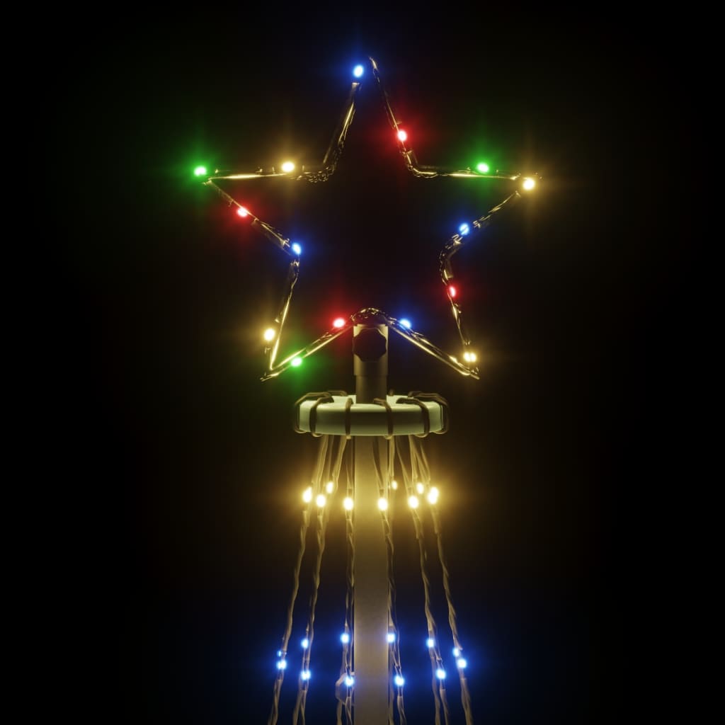 Színes fényű karácsonyfa tüskével 108 led-del 180 cm