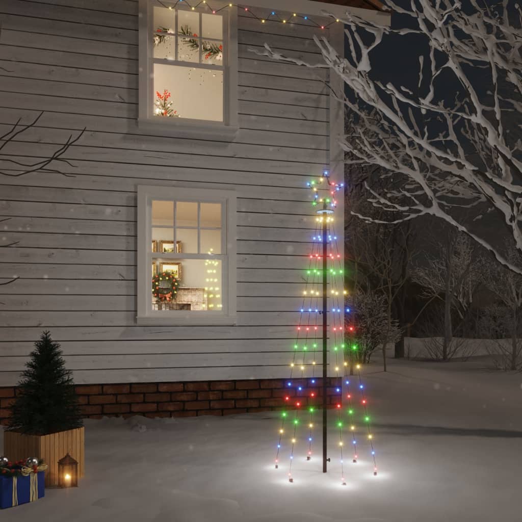 Színes fényű karácsonyfa tüskével 108 led-del 180 cm