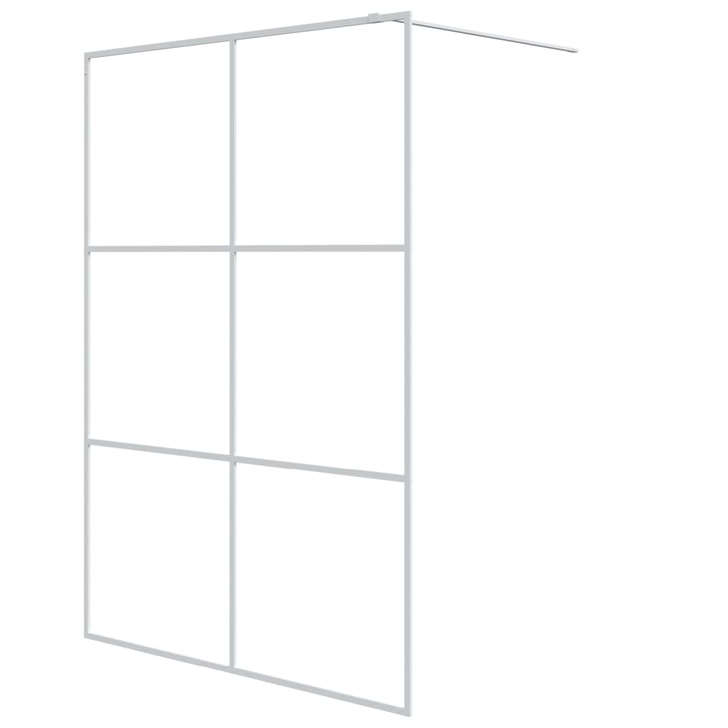 Fehér átlátszó esg üveg zuhanyfal 140 x 195 cm