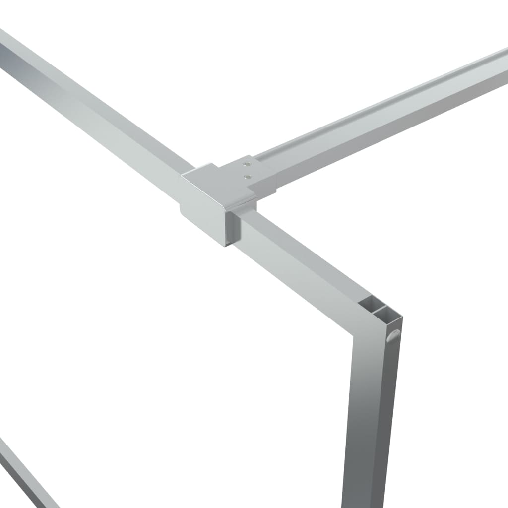 Ezüstszínű átlátszó esg üveg zuhanyfal 100 x 195 cm