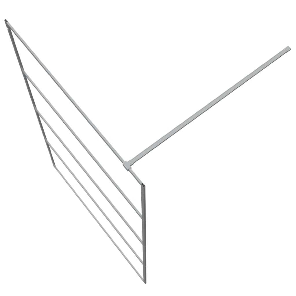 Ezüstszínű átlátszó esg üveg zuhanyfal 115x195 cm