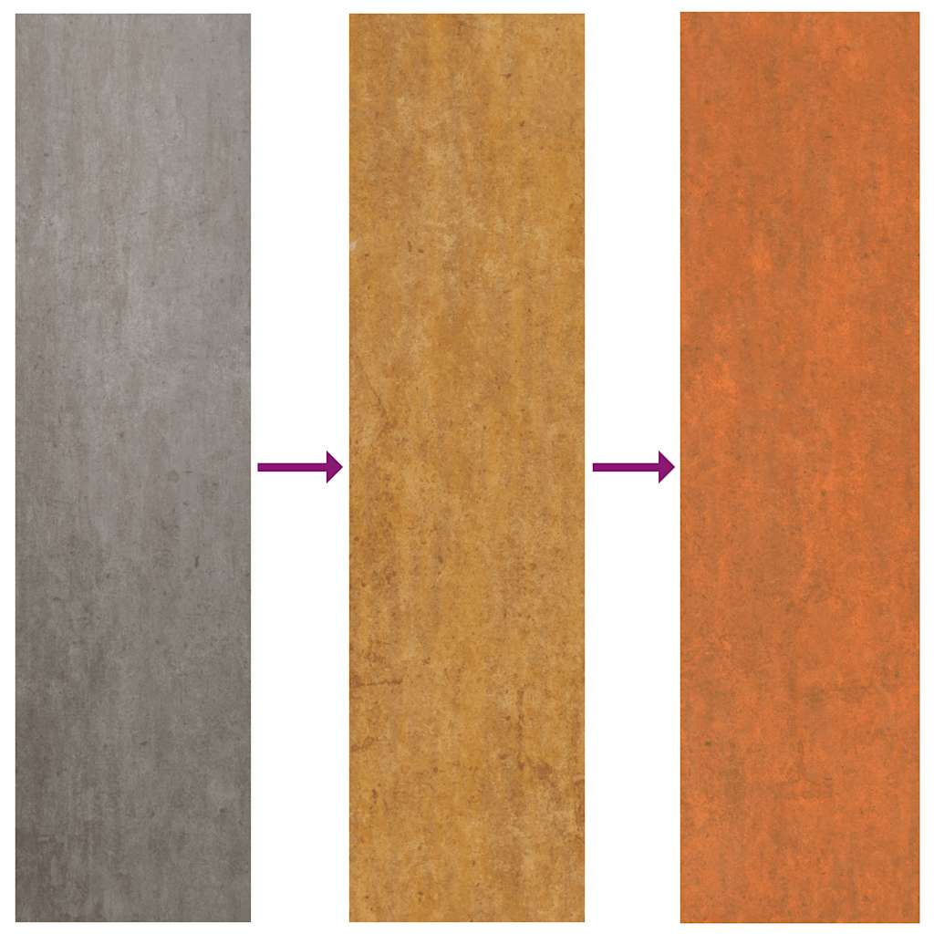 Rozsda színű corten acél kerti magaságyás 100 x 100 x 77 cm