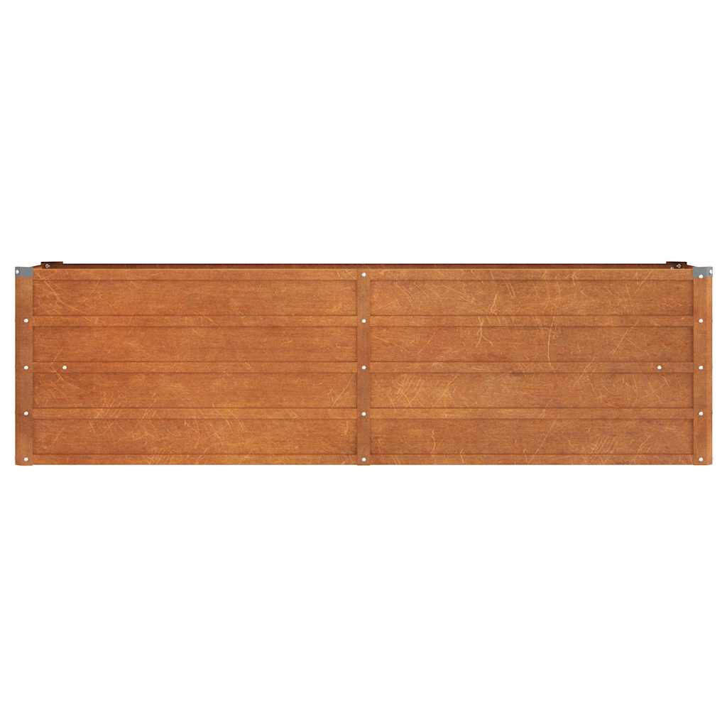 Rozsda színű corten acél kerti magaságyás 160 x 40 x 45 cm