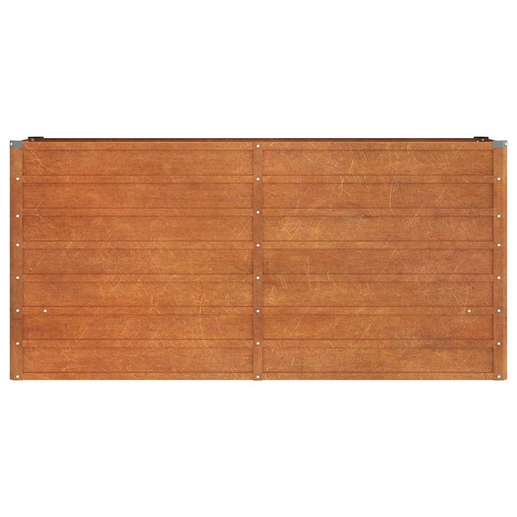 Rozsda színű corten acél kerti magaságyás 160 x 40 x 77 cm