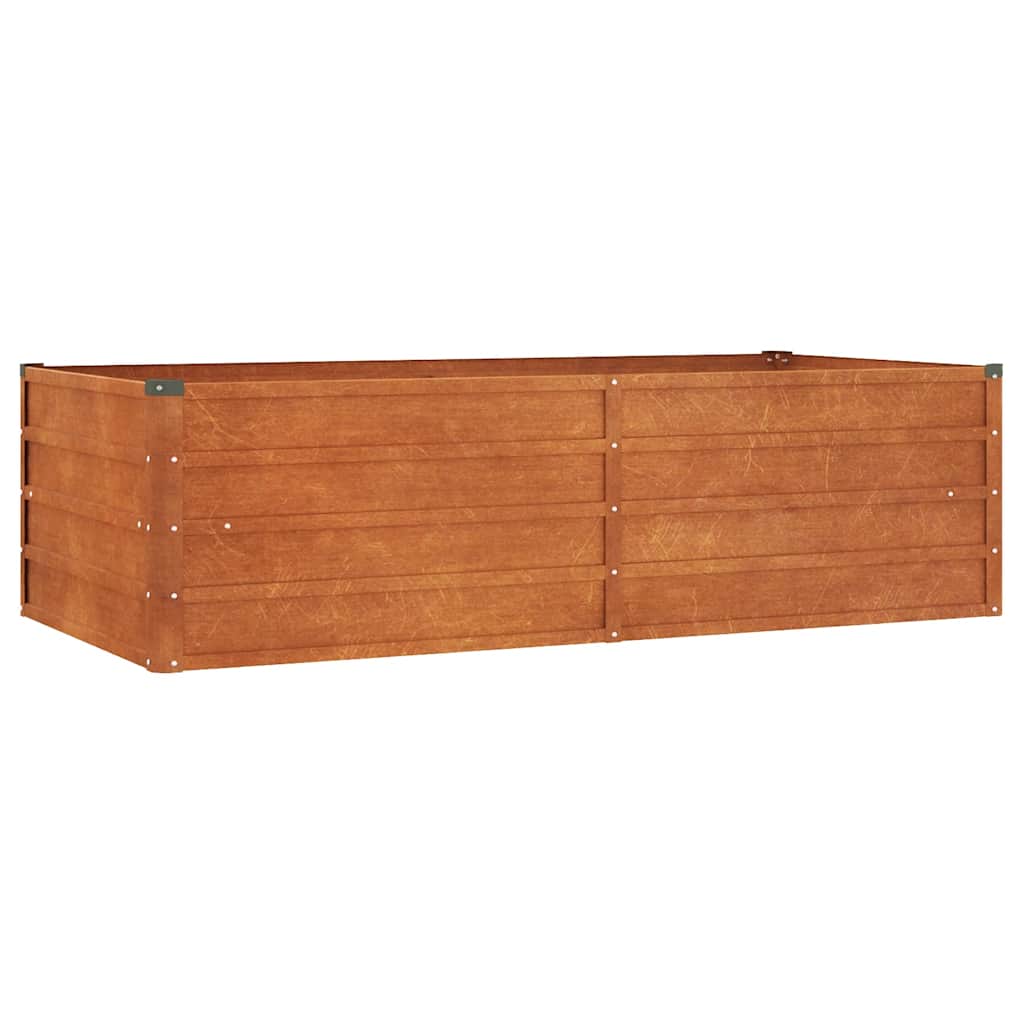 Rozsda színű corten acél kerti magaságyás 160 x 80 x 45 cm