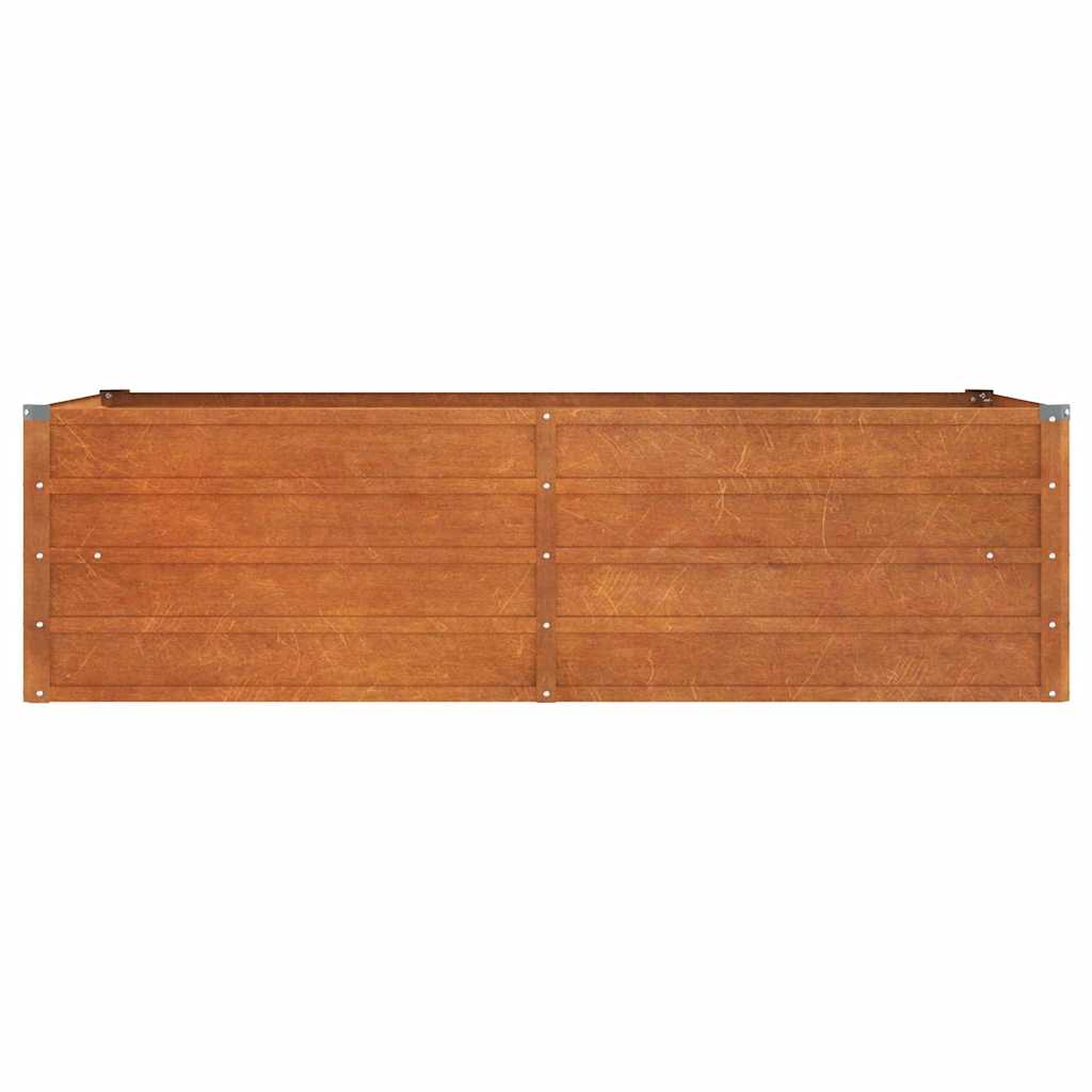 Rozsda színű corten acél kerti magaságyás 160 x 80 x 45 cm