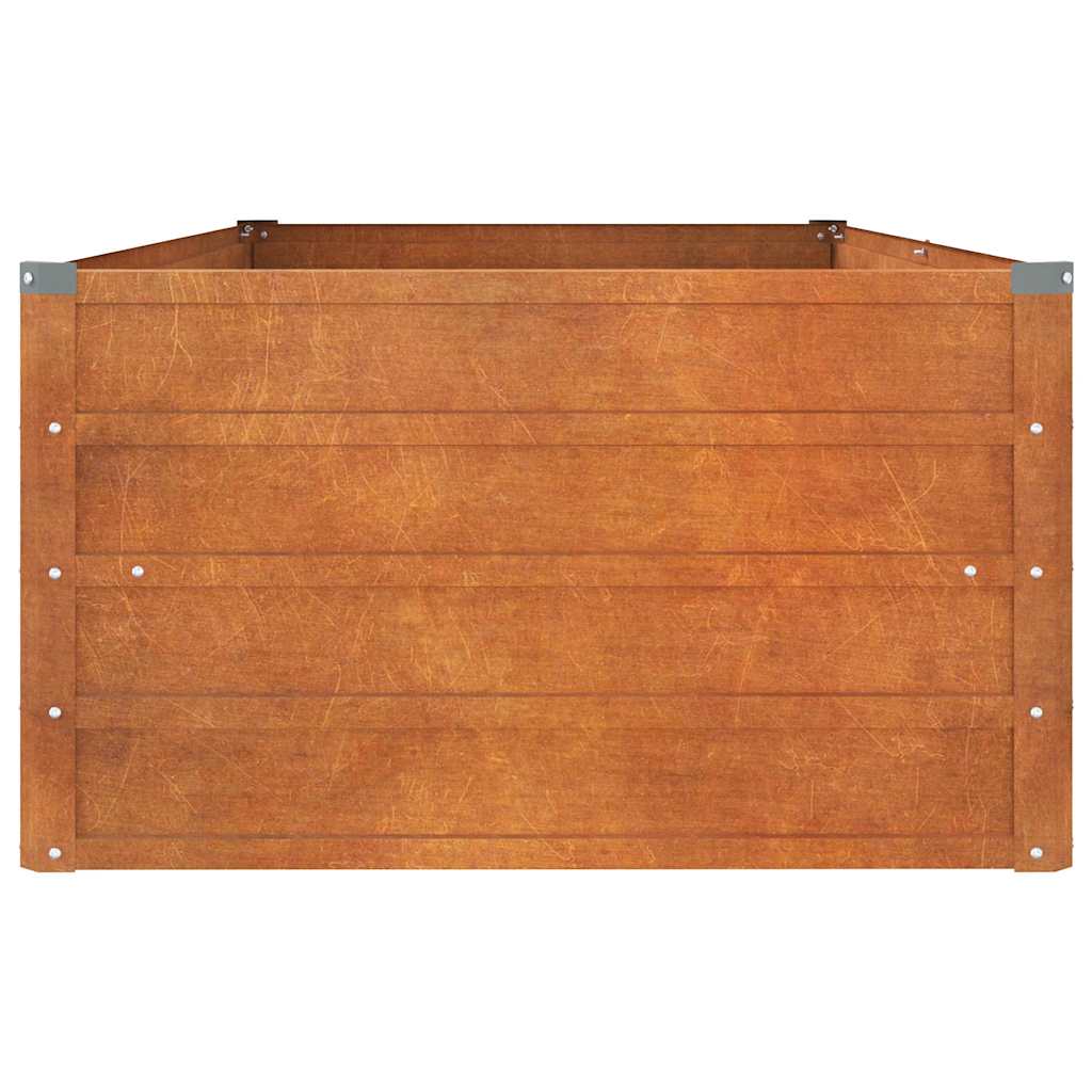 Rozsda színű corten acél kerti magaságyás 160 x 80 x 45 cm
