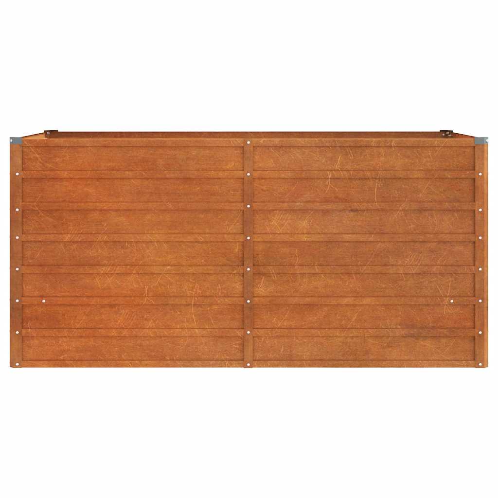Rozsda színű színű corten acél kerti magaságyás 160x80x77 cm