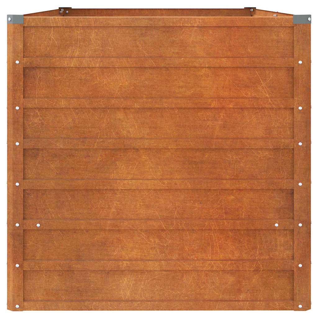 Rozsda színű színű corten acél kerti magaságyás 160x80x77 cm
